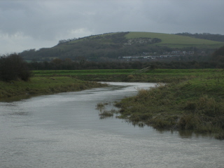 River Ouse, Malling Hill behind, near Hamsey Malling Hill