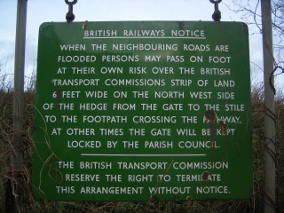 British Railways Notice, Barcombe Mills Notice, Barcombe Mills