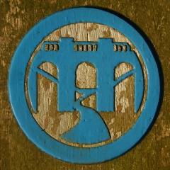 Sussex Ouse Valley Way waymark on start post Waymark