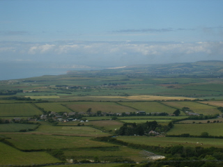 View westwards from St Catherine's Down St Catherine's Down