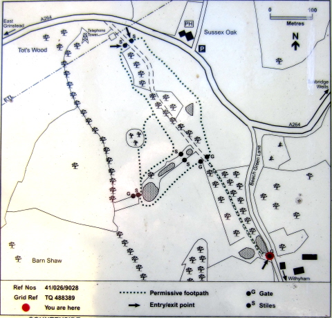 Blackham - map of permissive paths