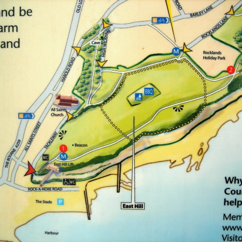 East Hill orientation map