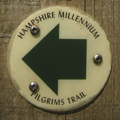 Pilgrims' Trail waymark (direction) Waymark (direction)